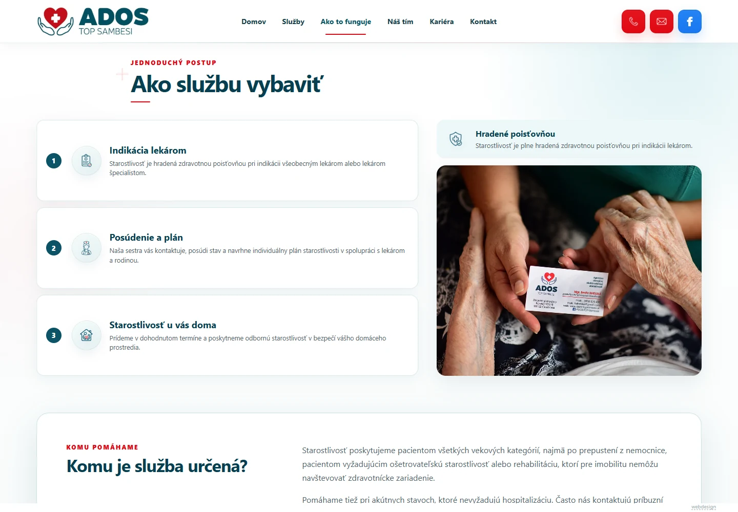 ADOS TOP SAMBESI — Postup vybavenia starostlivosti (Desktop)